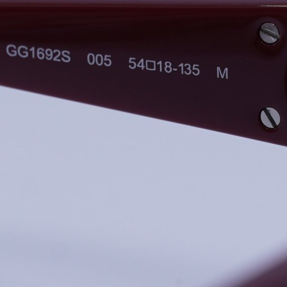 Gucci GG1692S 005 Sunglasses Burgundy Square Frame, Burgundy Lenses - Picture 6 of 11